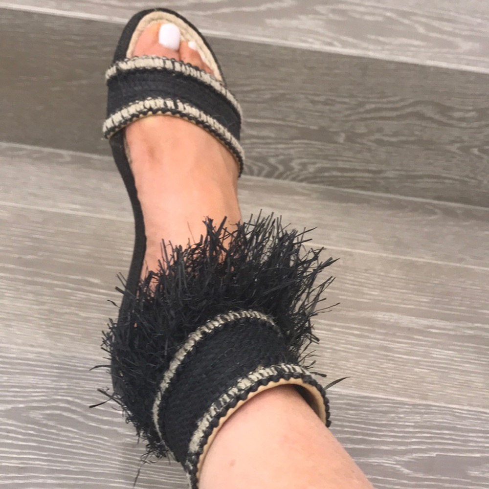 Summer straw sandals